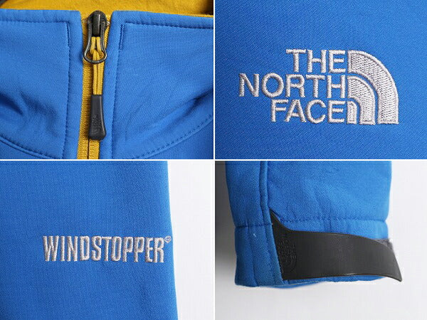 ノースフェイス ソフトシェル ジャケット メンズ M アウトドア The North face WIND STOPPER ジャンパー 裏 フリース ブルゾン ストレッチ