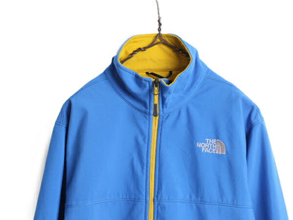 ノースフェイス ソフトシェル ジャケット メンズ M アウトドア The North face WIND STOPPER ジャンパー 裏 フリース ブルゾン ストレッチ