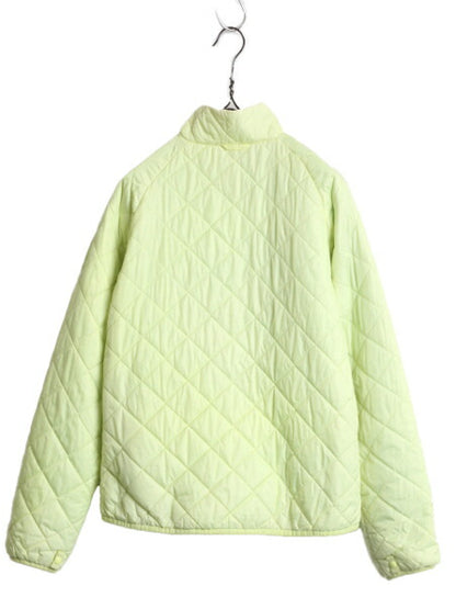 US企画 ノースフェイス 中綿 キルティング ナイロン ジャケット レディース M 古着 The North Face ジャンパー フルジップ アウトドア 黄緑