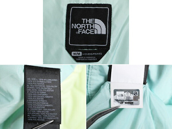US企画 ノースフェイス 中綿 キルティング ナイロン ジャケット レディース M 古着 The North Face ジャンパー フルジップ アウトドア 黄緑