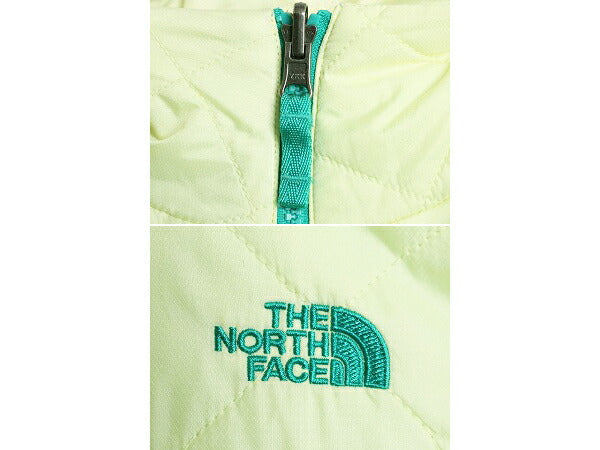 US企画 ノースフェイス 中綿 キルティング ナイロン ジャケット レディース M 古着 The North Face ジャンパー フルジップ アウトドア 黄緑