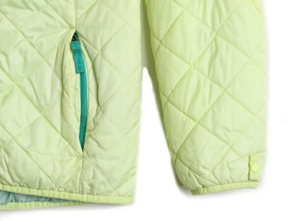 US企画 ノースフェイス 中綿 キルティング ナイロン ジャケット レディース M 古着 The North Face ジャンパー フルジップ アウトドア 黄緑