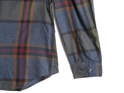 デッドストック 90s エディーバウアー チェック 長袖 シャツ レディース L 新品 90年代 オールド Eddie Bauer レーヨン コットン ブラウス