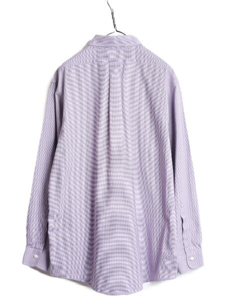 ブルックスブラザーズ チェック ボタンダウン 長袖 シャツ メンズ L 程 Brooks Brothers ワイシャツ ピマ コットン ノーアイロン ビジネス
