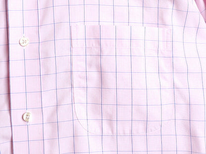 ブルックスブラザーズ チェック 長袖 シャツ メンズ L 程 Brooks Brothers 346 ポケット付き ワイシャツ 長袖シャツ コットン ノーアイロン
