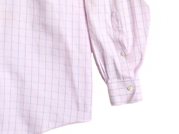 ブルックスブラザーズ チェック 長袖 シャツ メンズ L 程 Brooks Brothers 346 ポケット付き ワイシャツ 長袖シャツ コットン ノーアイロン