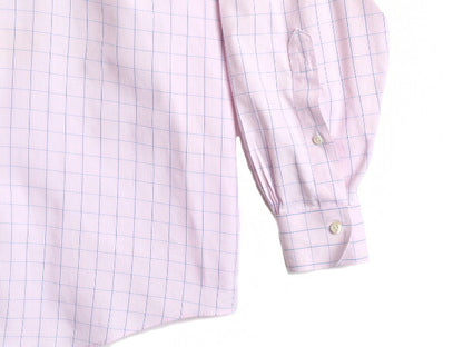 ブルックスブラザーズ チェック 長袖 シャツ メンズ L 程 Brooks Brothers 346 ポケット付き ワイシャツ 長袖シャツ コットン ノーアイロン