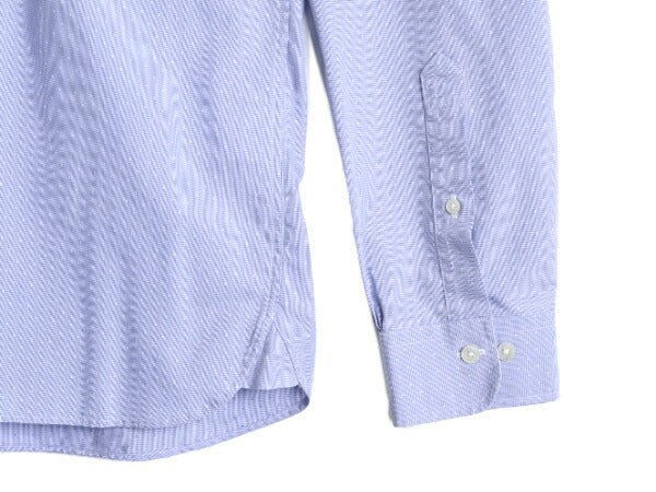 ブルックスブラザーズ 長袖 シャツ メンズ L 古着 BROOKS BROTHERS Red Fleece ドレス ワイシャツ ドット 水玉 織柄 コットン ビジネス 青