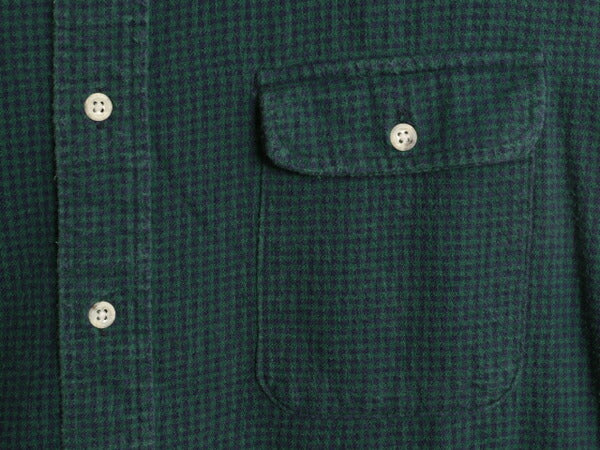 80s USA製 エルエルビーン チェック 長袖 フランネル シャツ メンズ L 80年代 LLBEAN ヴィテージ LLビーン コットン 長袖シャツ ネルシャツ