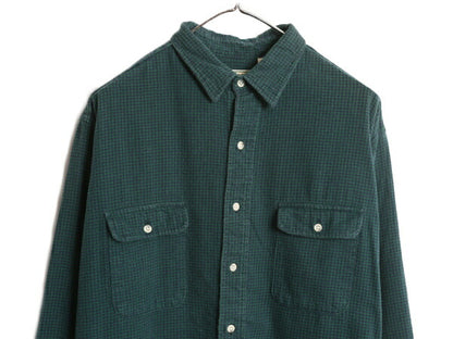 80s USA製 エルエルビーン チェック 長袖 フランネル シャツ メンズ L 80年代 LLBEAN ヴィテージ LLビーン コットン 長袖シャツ ネルシャツ