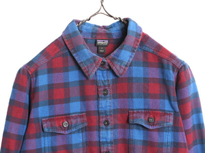 15年製 パタゴニア ロングスリーブ フィヨルド フランネル 長袖 シャツ レディース S 程 古着 Patagonia アウトドア ネルシャツ ヘビーネル