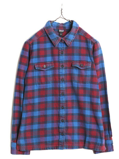 15年製 パタゴニア ロングスリーブ フィヨルド フランネル 長袖 シャツ レディース S 程 古着 Patagonia アウトドア ネルシャツ ヘビーネル
