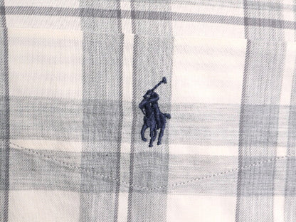90s ラルフローレン ゴルフ チェック 長袖 ボタンダウン シャツ メンズ L / 90年代 オールド POLO GOLF TILDEN ポロ コットン ワンポイント