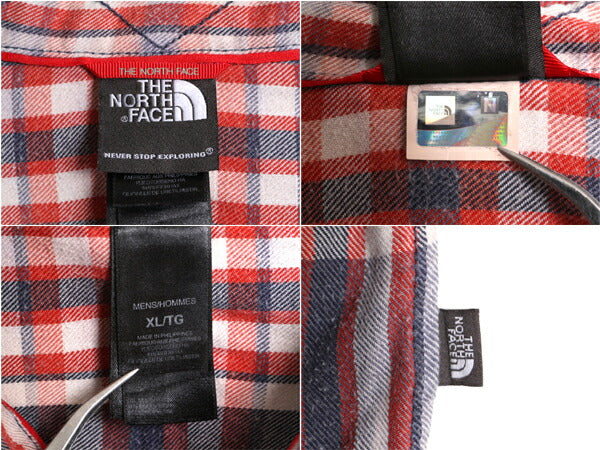 ノースフェイス チェック 長袖 ヘビー フランネル シャツ メンズ XL 古着 THE NORTH FACE アウトドア 長袖シャツ ネルシャツ 大きいサイズ