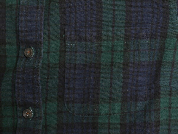 エルエルビーン チェック 長袖 フランネル シャツ レディース M 古着 LLBEAN アウトドア ブラックウォッチ コットン ネルシャツ 長袖シャツ