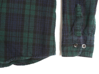 エルエルビーン チェック 長袖 フランネル シャツ レディース M 古着 LLBEAN アウトドア ブラックウォッチ コットン ネルシャツ 長袖シャツ
