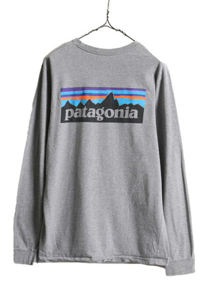 17年製 パタゴニア プリント 長袖 Tシャツ メンズ M / Patagonia アウトドア ロンT オーガニック コットン フィッツロイ ロゴ イラスト P-6