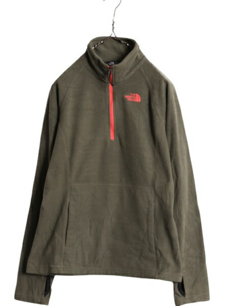 ノースフェイス ハーフジップ 長袖 フリース Tシャツ レディース S 古着 The North Face プルオーバー ハイネック アウトドア ポケット付き