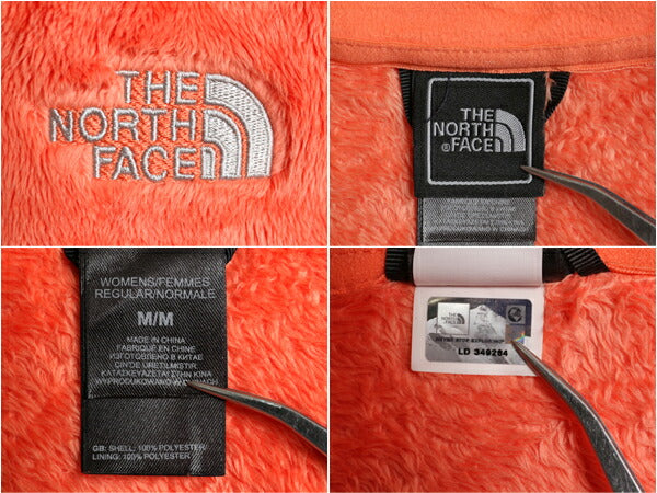 US企画 ノースフェイス フルジップ フリース ジャケット レディース M / The North Face 毛長 ジャンパー ブルゾン アウトドア 毛足 蛍光