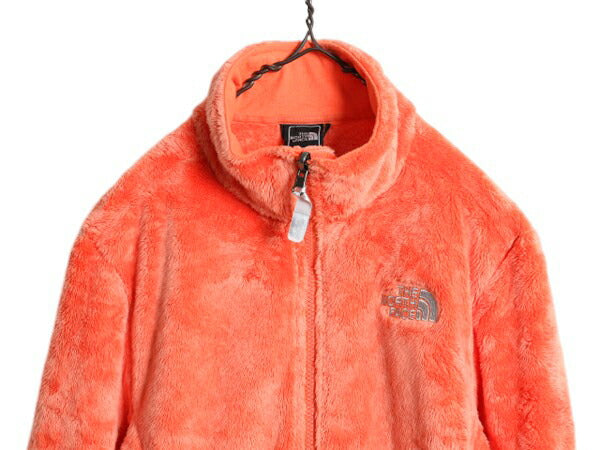 US企画 ノースフェイス フルジップ フリース ジャケット レディース M / The North Face 毛長 ジャンパー ブルゾン アウトドア 毛足 蛍光