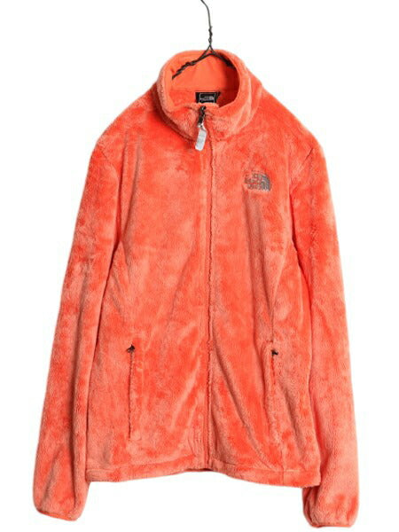 US企画 ノースフェイス フルジップ フリース ジャケット レディース M / The North Face 毛長 ジャンパー ブルゾン アウトドア 毛足 蛍光