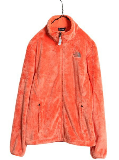US企画 ノースフェイス フルジップ フリース ジャケット レディース M / The North Face 毛長 ジャンパー ブルゾン アウトドア 毛足 蛍光