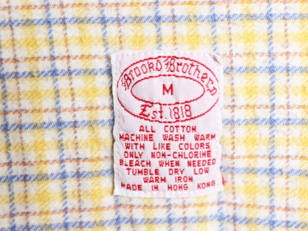 90s ブルックスブラザーズ チェック ライト フランネル シャツ レディース M 古着 90年代 オールド BROOKS BROTHERS ネルシャツ 長袖シャツ