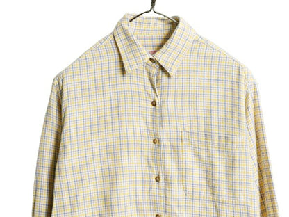 90s ブルックスブラザーズ チェック ライト フランネル シャツ レディース M 古着 90年代 オールド BROOKS BROTHERS ネルシャツ 長袖シャツ