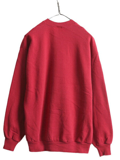 90s USA製 JERZEES 無地 スウェット メンズ レディース XL / 古着 90年代 オールド 裏起毛 ジャージーズ ラッセル トレーナー バーガンディ