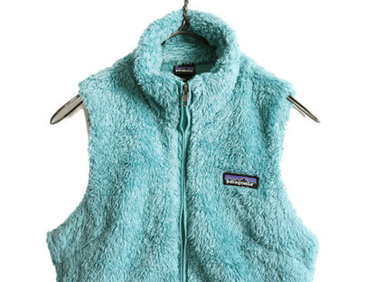 16年製 パタゴニア ロスガトス フリース ベスト レディース XS 古着 Patagonia 毛長 パイル ボア 重ね着 フルジップ アウトドア ハイネック