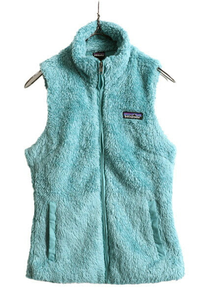 16年製 パタゴニア ロスガトス フリース ベスト レディース XS 古着 Patagonia 毛長 パイル ボア 重ね着 フルジップ アウトドア ハイネック
