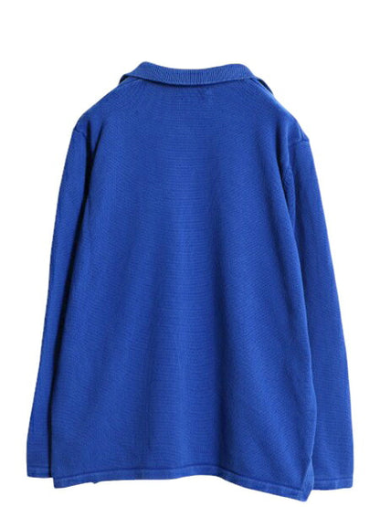 00s LAUREN ラルフローレン スキッパー コットン ニット セーター レディース XL オールド LAUREN JEANS Co ポロシャツ 長袖ニット 襟付き