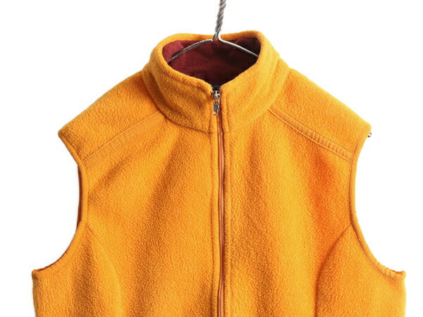 00s USA製 パタゴニア シンチラ フリース ベスト レディース L 古着 Patagonia 00年代 オールド アウトドア ジップアップ 前開き マンゴー
