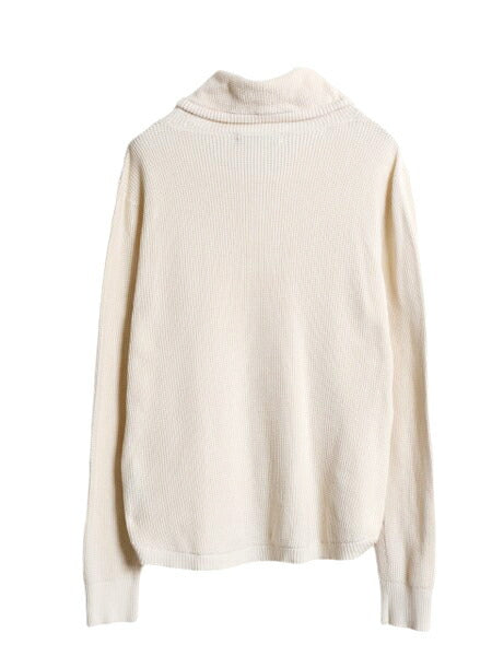 LAUREN ラルフローレン サーマル ハイネック 長袖 Tシャツ レディース L 古着 ポロ ワッフル カットソー スウェット コットン プルオーバー