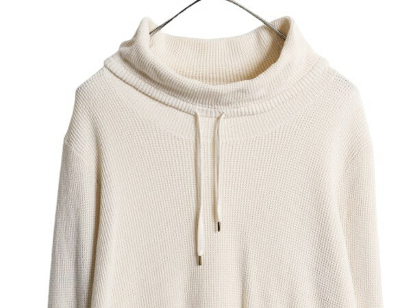 LAUREN ラルフローレン サーマル ハイネック 長袖 Tシャツ レディース L 古着 ポロ ワッフル カットソー スウェット コットン プルオーバー