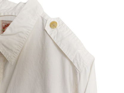 80s バナナリパブリック サファリ シャツ ハーフ コート レディース M ヴィンテージ BANANA REPUBLIC 旧タグ ブッシュ ジャケット コットン