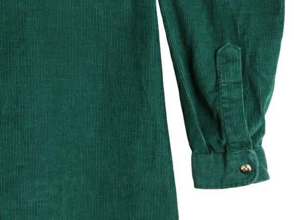 80s エルエルビーン 細畝 コーデュロイ 長袖 シャツ ワンピース レディース M 程 80年代 ヴィンテージ マキシ丈 ロング ワンピ LLBean 無地
