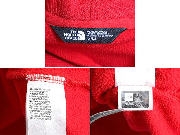 ノースフェイス プリント フード パーカー メンズ M 古着 The North Face アウトドア ジャージ 素材 裏 フリース ストレッチ プルオーバー