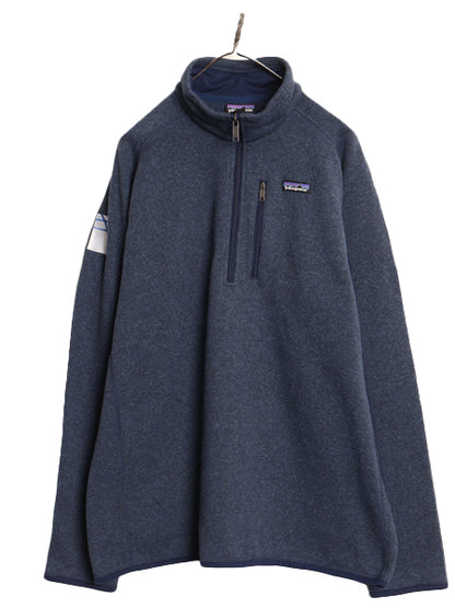 パタゴニア ベターセーター ハーフジップ メンズ XL 古着 17年製 フリース セーター 裏起毛 プルオーバー ジャケット 大きいサイズ 企業 紺