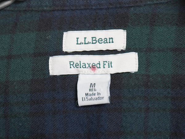 エルエルビーン チェック 長袖 ボタンダウン フランネル シャツ レディース M / 古着 ネルシャツ 長袖シャツ コットン ブラックウォッチ BD