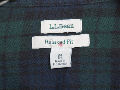 エルエルビーン チェック 長袖 ボタンダウン フランネル シャツ レディース M / 古着 ネルシャツ 長袖シャツ コットン ブラックウォッチ BD
