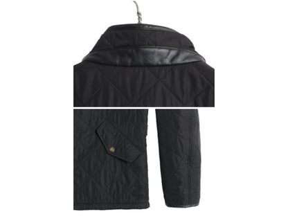 バブアー パウエル キルト ジャケット メンズ M / 中綿 ナイロン キルティング ハーフ コート フリース ライナー ジャンパー 3ワラント 黒