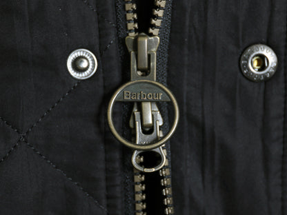 バブアー パウエル キルト ジャケット メンズ M / 中綿 ナイロン キルティング ハーフ コート フリース ライナー ジャンパー 3ワラント 黒