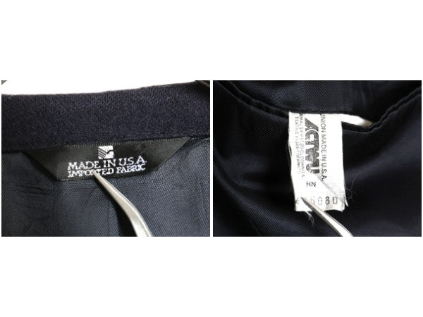 90s USA製 POLO UNIVERSITY CLUB ラルフローレン テーラード ジャケット メンズ XL 程/ オールド 紺ブレ フラノ ウール ブレザー 金ボタン