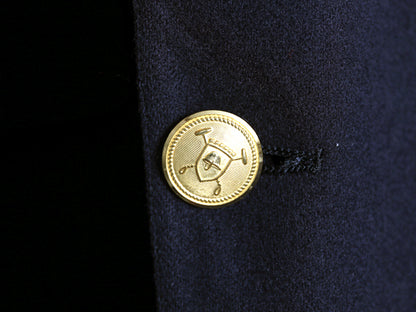 90s USA製 POLO UNIVERSITY CLUB ラルフローレン テーラード ジャケット メンズ XL 程/ オールド 紺ブレ フラノ ウール ブレザー 金ボタン
