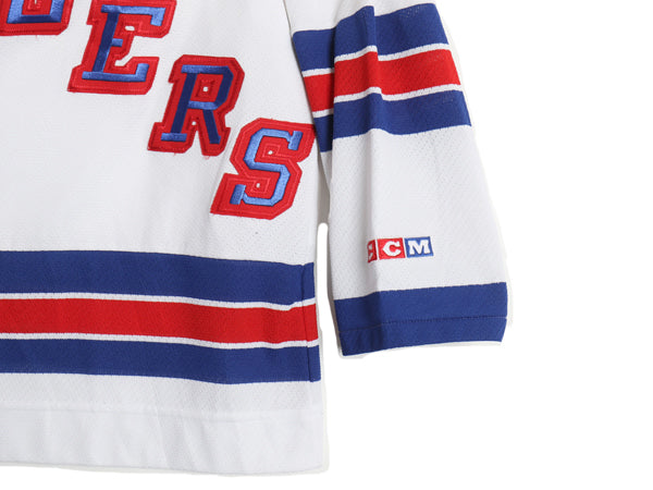 90s 00S レンジャーズ メッシュ ホッケー ジャージ メンズ S オールド NHL オフィシャル アイスホッケー ユニフォーム ゲームシャツ ロンT