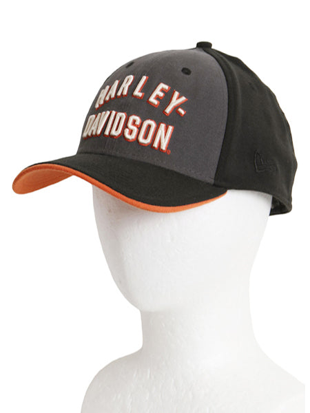 デッドストック ニューエラ ハーレー ダビッドソン ベースボール キャップ メンズ L XL / 39THIRTY 帽子 トラッカー オフィシャル ロゴ刺繍