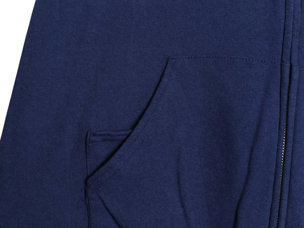 ハーレー ダビッドソン 両面 プリント フルジップ スウェット フード パーカー メンズ L / トレーナー バイク 裏起毛  スカル イラスト 青