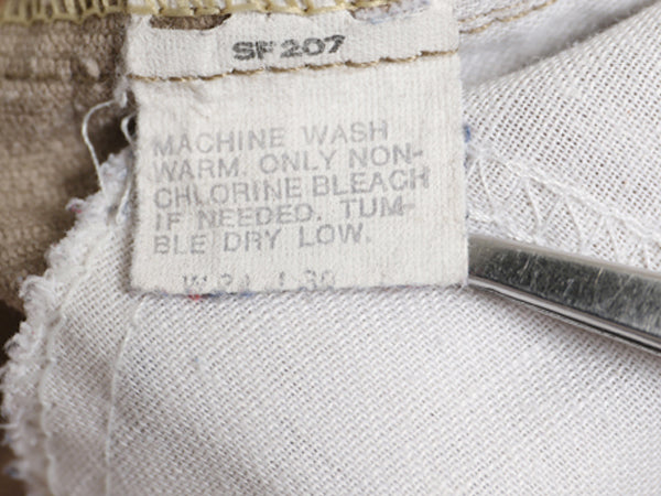 80s USA製 リーバイス 519 コーデュロイ パンツ 実寸 34 28 古着 ヴィンテージ スリム ストレート 細畝 コーズ 42 TALON ボトムス ベージュ