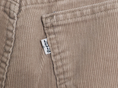 80s USA製 リーバイス 519 コーデュロイ パンツ 実寸 34 28 古着 ヴィンテージ スリム ストレート 細畝 コーズ 42 TALON ボトムス ベージュ